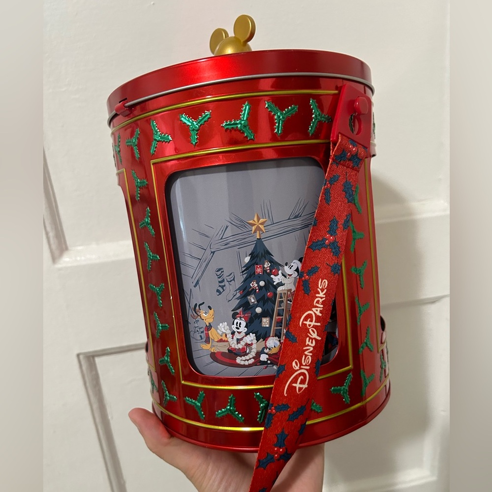 Disney parks popcorn bucket , musical , Christmas